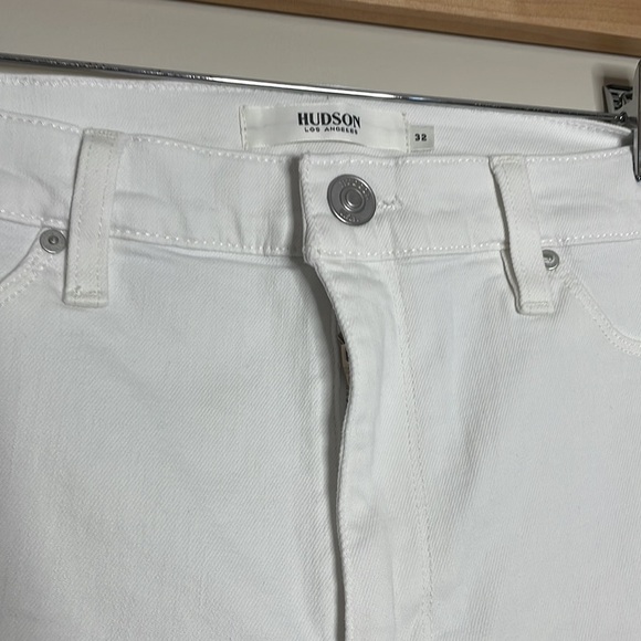 Hudson Barbara High Waist Super Skinny Ankle White Jeans NWT - Picture 14 of 16